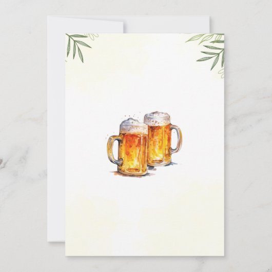 Liefde is Bierbrouwen Bruidsbruidspaar Trouwdouche Kaart (Achterkant)