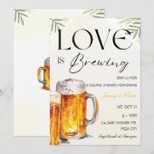 Liefde is Bierbrouwen Bruidsbruidspaar Trouwdouche Kaart (Voorkant / Achterkant)