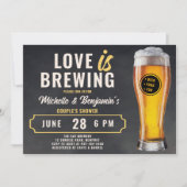 Liefde is Bierbrouwen Couple's Coed Shower Chalk Kaart (Voorkant)