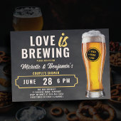 Liefde is Bierbrouwen Couple's Coed Shower Chalk Kaart