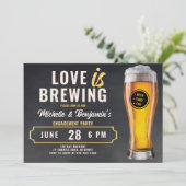 Liefde is Bierbrouwen Verlovingsfeest van het Bier Kaart (Staand voorkant)
