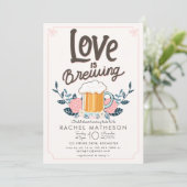 Liefde is bierbrouwen vrijgezellenfeest kaart (Staand voorkant)