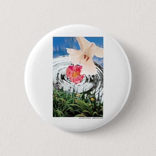 Liefde is bij de Bron Ronde Button 5,7 Cm (Voorkant)