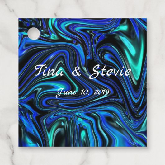 Liefde is blauw bedankjes labels (Voorkant)