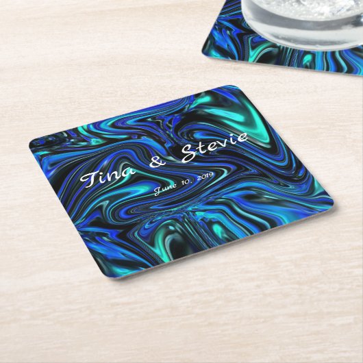 Liefde is blauw kartonnen onderzetters (Schuin)