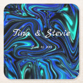 Liefde is blauw kartonnen onderzetters (Voorkant)