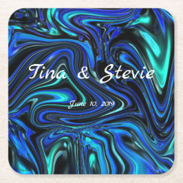 Liefde is blauw kartonnen onderzetters