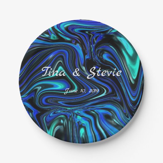 Liefde is blauw papieren bordje (Voorkant)