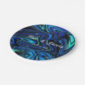 Liefde is blauw papieren bordje (Gekanteld)