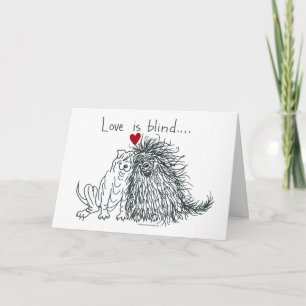 Liefde is blind Wenskaart Feestdagen Kaart