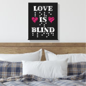 Liefde is blinde brailleschrift canvas afdruk (Insitu (Slaapkamer))