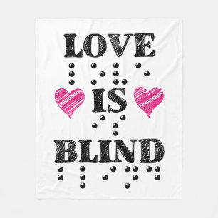 Liefde is blinde brailleschrift fleece deken