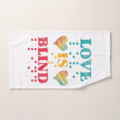 Liefde is blinde brailleschrift handdoek (Handdoek)