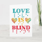 Liefde is blinde brailleschrift kaart (Voorkant)