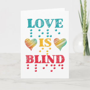 Liefde is blinde brailleschrift kaart