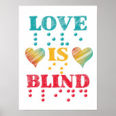 Liefde is blinde brailleschrift poster (Voorkant)