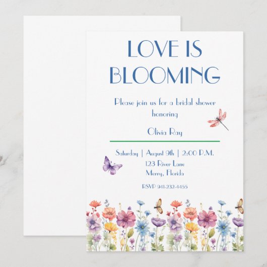 Liefde is bloeiend Vrijgezellenfeest Kaart (Voorkant / Achterkant)