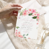 Liefde is Bloom Pink Sakura Flowers Vrijgezellenfe Kaart