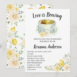 Liefde is Breedse Lemons & Rozen Tea Vrijgezellenf Kaart