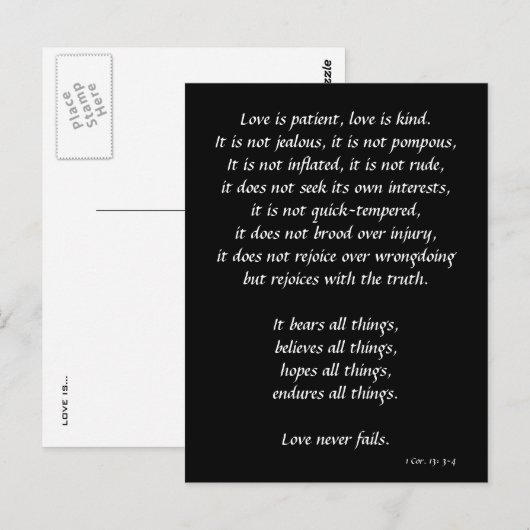 Liefde is briefkaart (Voorkant / Achterkant)