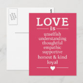 Liefde is ... briefkaart (Voorkant / Achterkant)