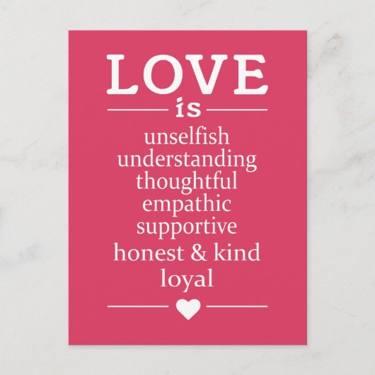 Liefde is ... briefkaart (Voorkant)