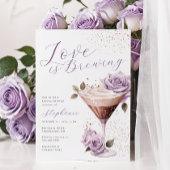 Liefde is Brouwen Bloemen Bruids Douche Uitnodigin Kaart