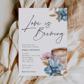 Liefde is Brouwen Bloemen Bruids Douche Uitnodigin Kaart