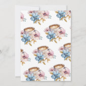 Liefde is Brouwen Bloemen Bruids Douche Uitnodigin Kaart (Achterkant)