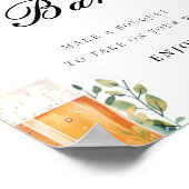 Liefde is Brouwen Bloemenbar Vrijgezellenfeest Tek Poster (Hoek)