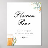 Liefde is Brouwen Bloemenbar Vrijgezellenfeest Tek Poster (Voorkant)