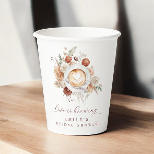 Liefde is Brouwen Boho Rustic Floral Vrijgezellenf Papieren Bekers