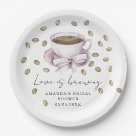 Liefde is brouwen Bow Coffee Vrijgezellenfeest Papieren Bordje