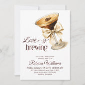 Liefde is Brouwen Bow Espresso Martini Vrijgezelle Kaart (Voorkant)