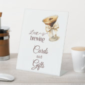 Liefde is Brouwen Bow Espresso Martini Vrijgezelle Reclamebord Met Voetstuk (Insitu)