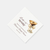 Liefde is Brouwen Bow Espresso Martini Vrijgezelle Servet (Hoek)