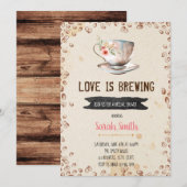 Liefde is brouwen bruids douche uitnodiging (Voorkant / Achterkant)