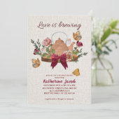 Liefde is brouwen bruids thee herfst Vrijgezellenf Kaart (Staand voorkant)