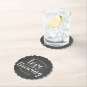 Liefde is brouwen bruiloft pub stijl gunst kartonnen onderzetters (Insitu)
