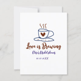 Liefde is Brouwen bruin blauw vrijgezellenfeest vo Briefkaart