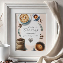 Liefde is Brouwen Coffee Bar Tafelbord Sign