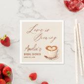 Liefde is Brouwen Coffee Latte Bruidsfeest Servet (Insitu)