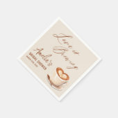 Liefde is Brouwen Coffee Latte Bruidsfeest Servet (Hoek)