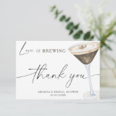 Liefde is brouwen Dank u Vrijgezellenfeest Bedankkaart (Staand voorkant)