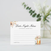 Liefde is Brouwen Date Night Ideeën Vrijgezellenfe Informatiekaartje (Staand voorkant)