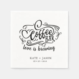 Liefde is Brouwen Decoratieve Trouwpapier Servet