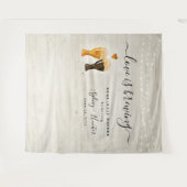 Liefde is Brouwen Douche Foto Achtergrond Wandkleed (Voorkant (horizontaal))