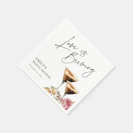 Liefde is Brouwen Elegante Bruidsmeisjes Bruiloft  Servet (Hoek)