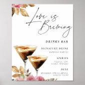 Liefde is Brouwen Espresso Martini Drinken Bar Sig Poster (Voorkant)