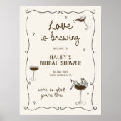 Liefde is brouwen Espresso Martini Welkom Poster (Voorkant)